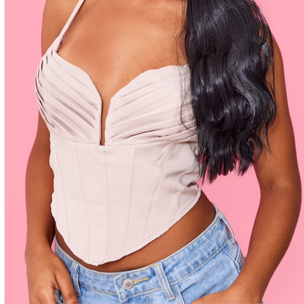 Pretty Little Thing Corset top— cream size 8